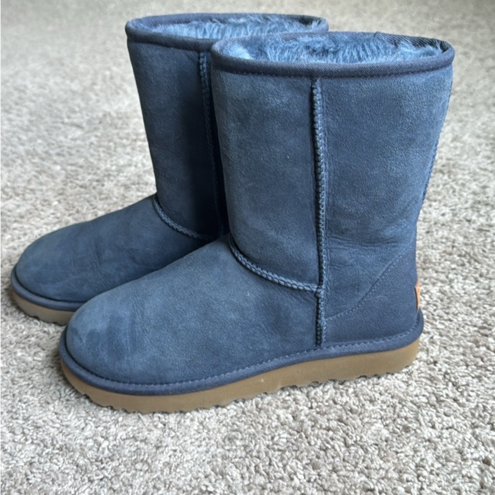 UGG Navy Classic Short Boots